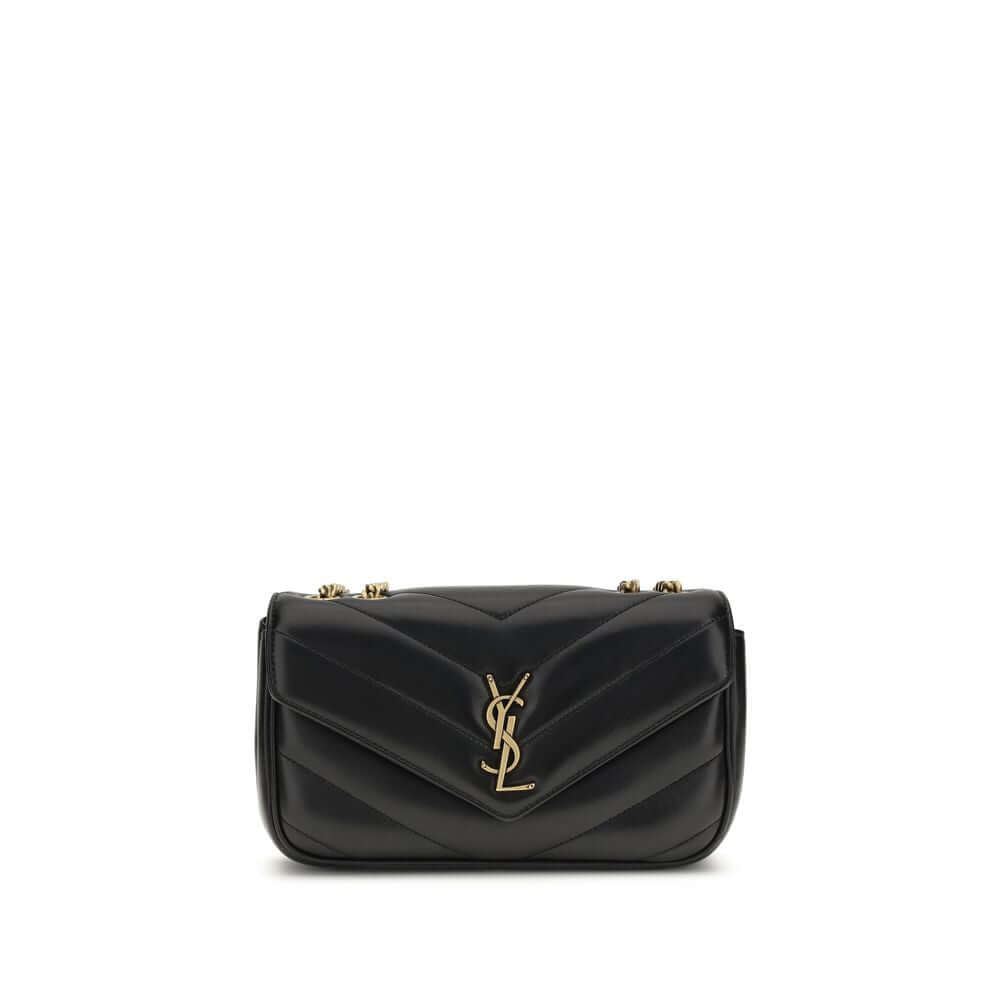 Saint Laurent Black Lamb Ovis Aries Aries Shoulder Bag