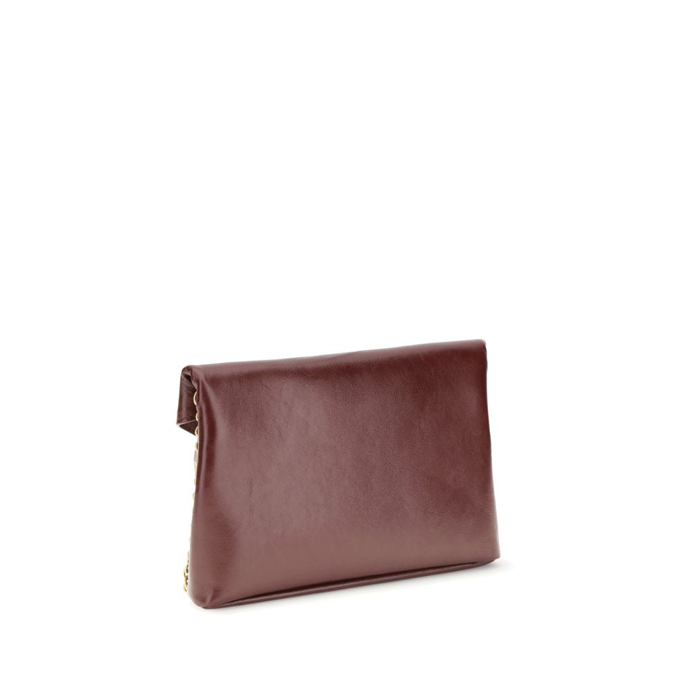 Front view with bag zipped and handles upright.
