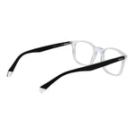 Polaroid Transparent Unisex Glasses Frame with cellulose propionate full-rim design, 50-13-145 size. Includes branded case.