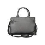 Twinset Black Polyethylene Women Handbag with dual compartments and detachable shoulder strap for modern trendsetters.