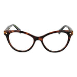 Polaroid Brown Women Glasses Frame in full-rim cat eye style with plastic frame and demo lenses.
