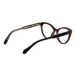 Polaroid Brown Women Glasses Frame in full-rim cat eye design, plastic material, size 52-17-145, with a branded case included.