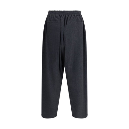 Giorgio Armani Gray Fleece Wool Casual Pants
