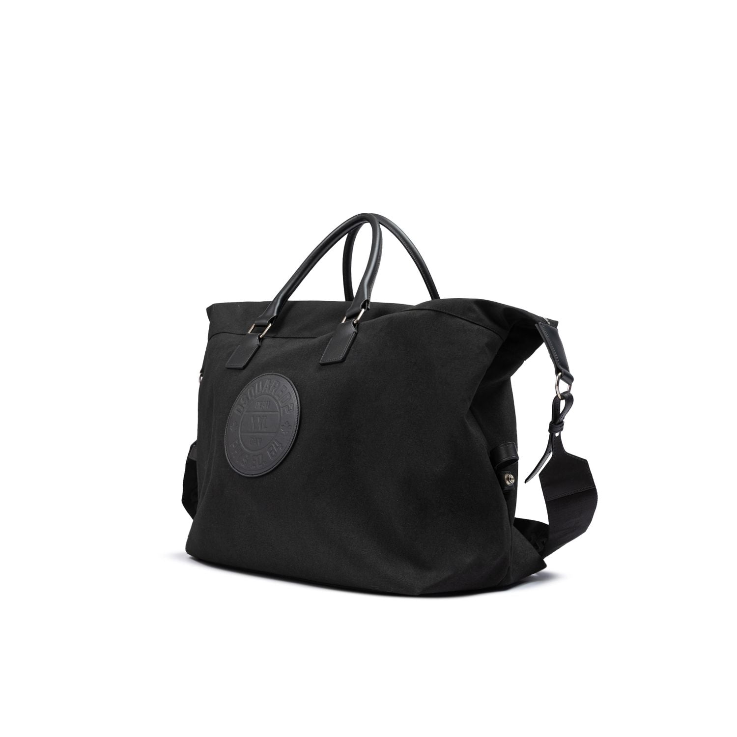 Front view with bag zipped and handles upright.