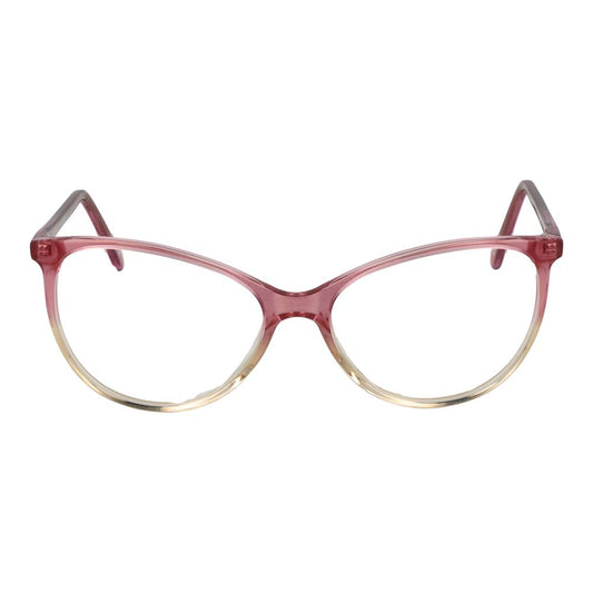 Andy Wolf Pink Unisex Glasses Frame, rose acetate full-rim cat eye design for men and women, with branded case, lens width 55mm.