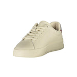 Tommy Hilfiger Beige Leather Men Sneaker TO-39379-EU40/US7