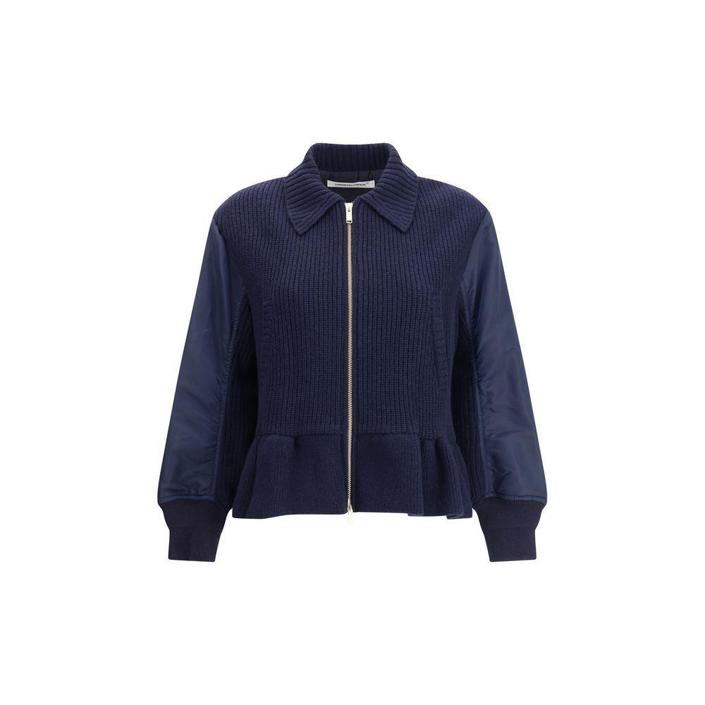 Undercover Bomber Jacket with wool inserts UN-UP2E1207NAVY-2