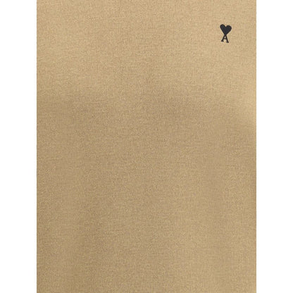 Ami Paris Beige Merino Wool Sweatshirt