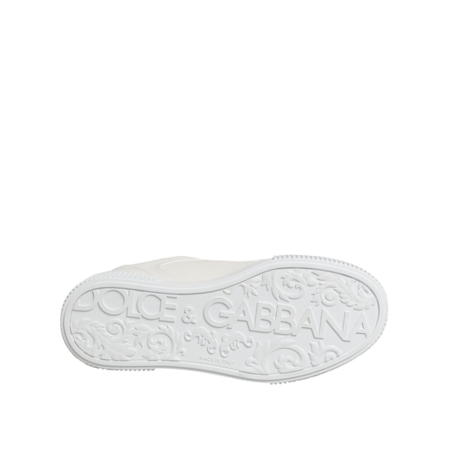 Dolce & Gabbana White Miami Leather Low Top Sneakers Shoes