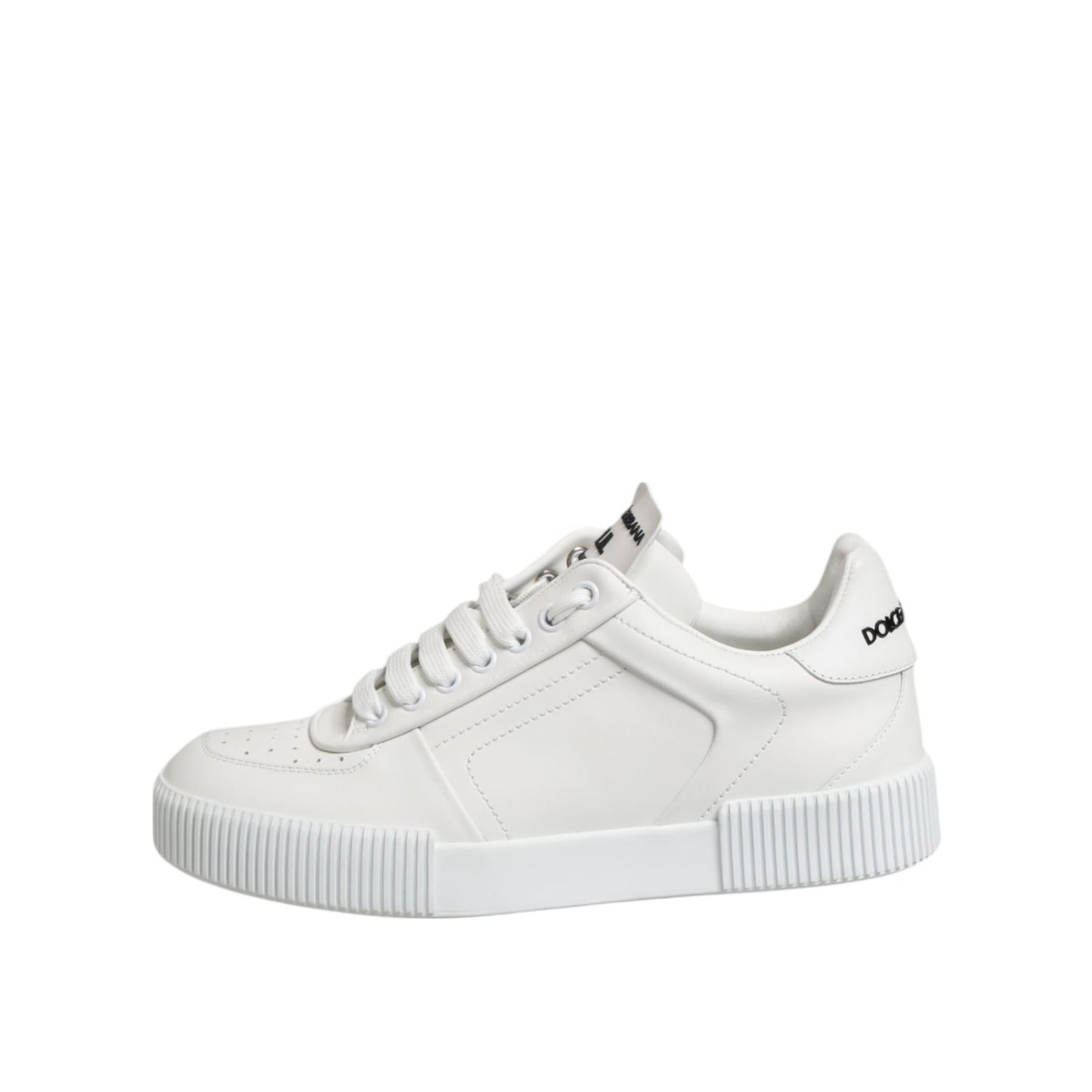 Dolce & Gabbana White Miami Leather Low Top Sneakers Shoes