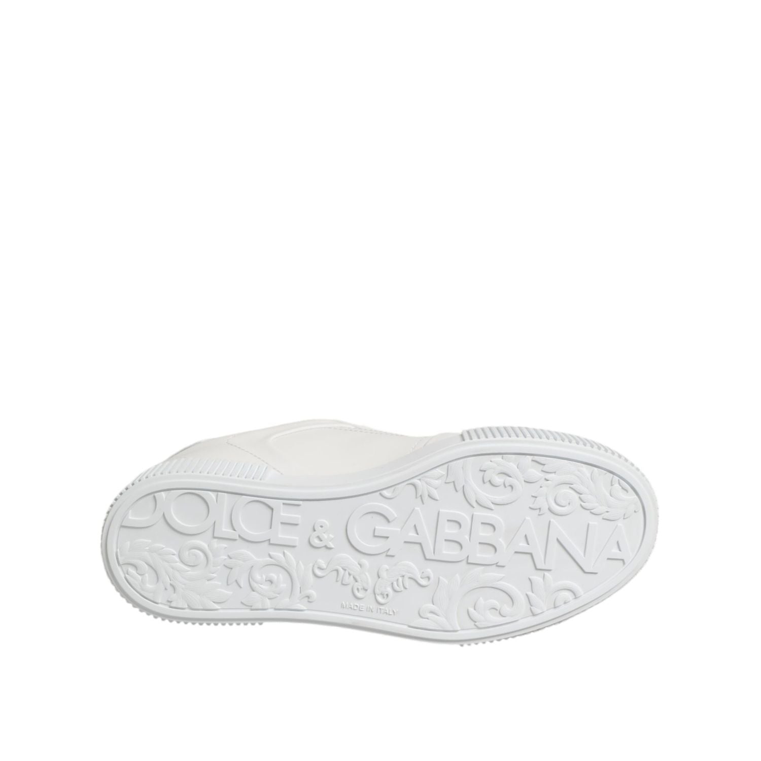 Dolce & Gabbana White Miami Leather Low Top Sneakers Shoes