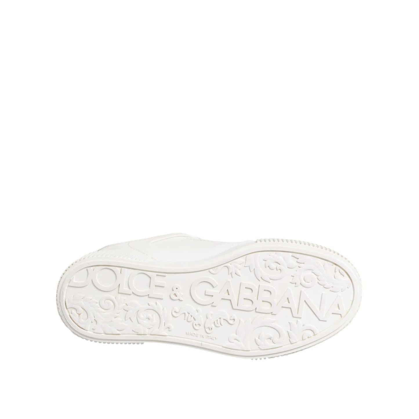 Dolce & Gabbana White Miami Leather Low Top Sneakers Shoes