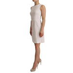Dolce & Gabbana White Floral Sleeveless Sheath Mini Dress DR28351-36