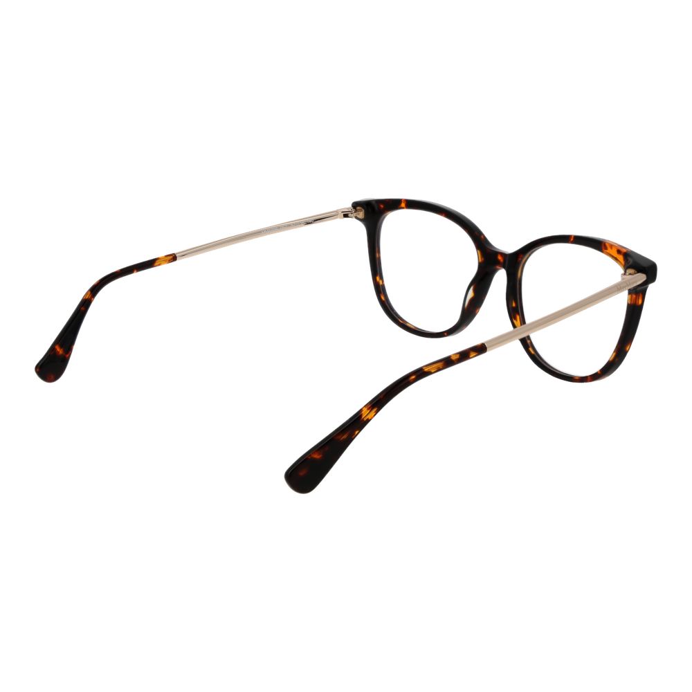 Max Mara Brown Women Glasses Frame in acetate with full-rim panto style, demo lenses, and brown color.