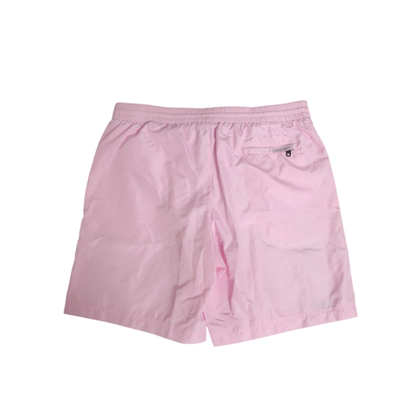 Dolce & Gabbana Pink Nylon Logo Side Stripe Beachwear Men Swimwear
