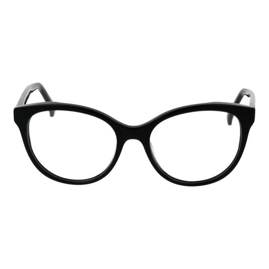 Max Mara Black Women Glasses Frame, full-rim acetate with demo lenses in black, style: round frame, width 135, temples 140.