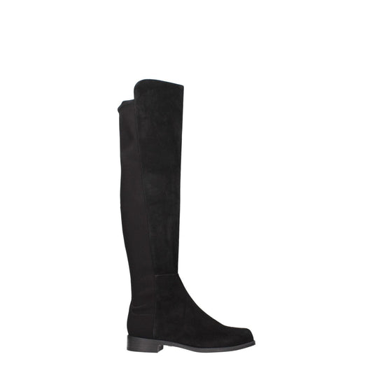 Stuart Weitzman Black Leather Over The Knee