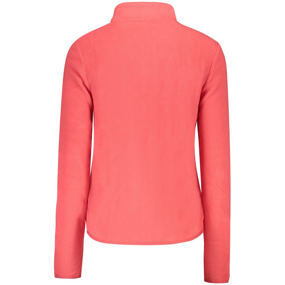 Norway 1963 Pink Polyester Women Sweater with long sleeves and fleece material, showcasing the back view