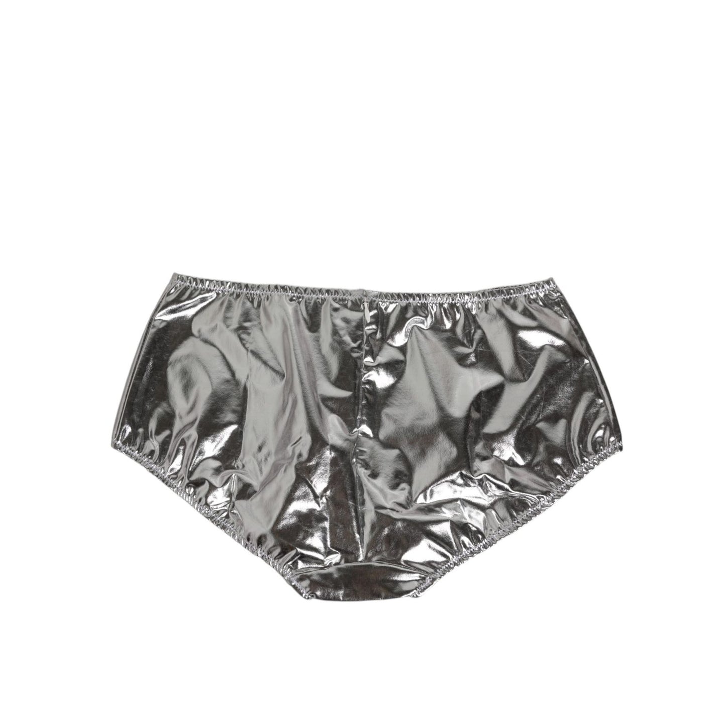 Dolce & Gabbana Silver Metallic High Waist Bikini Bottom Women  Underwear