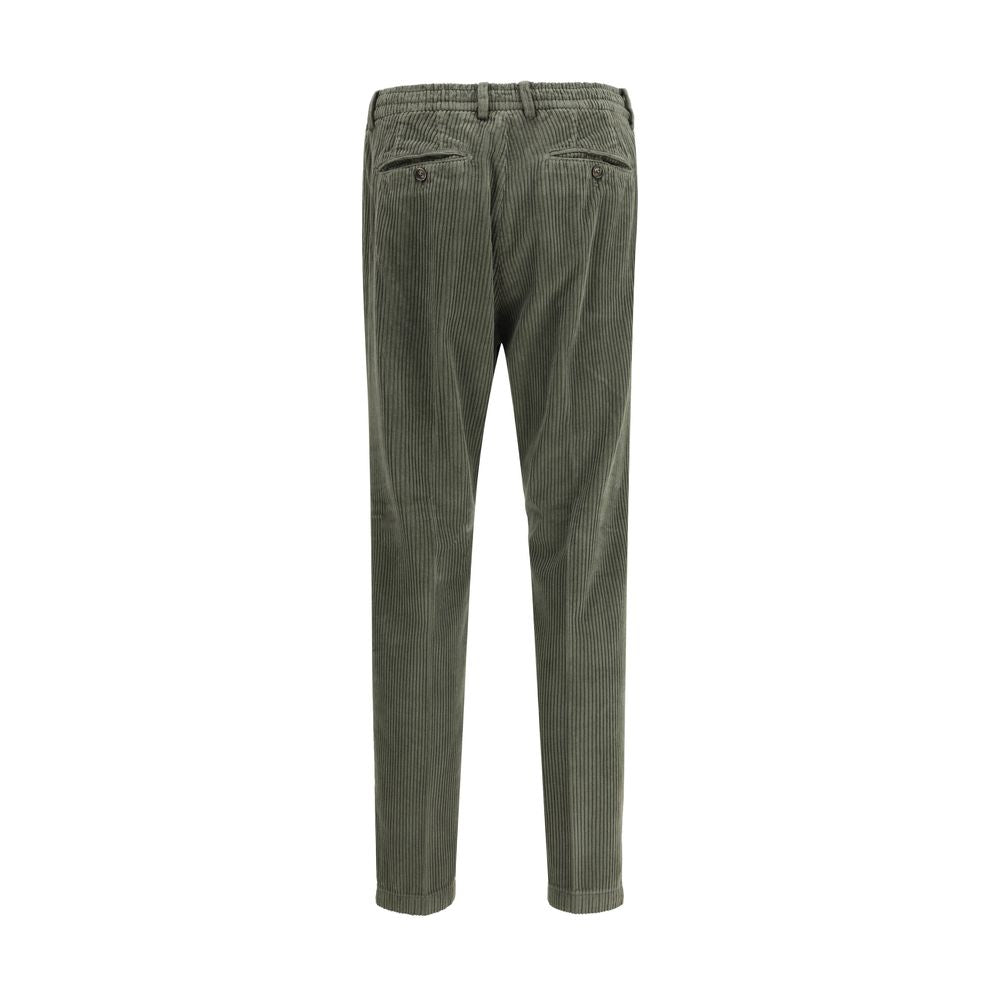 Cruna Green Cotton Casual Pants