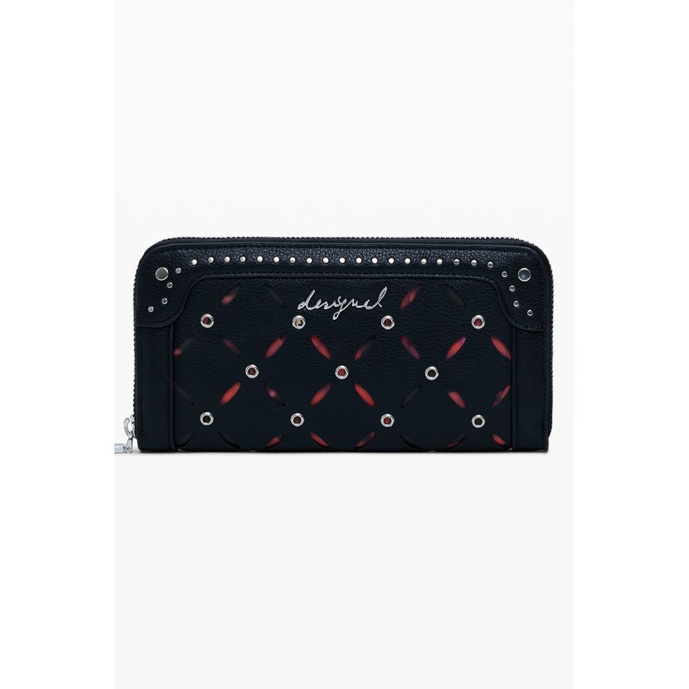 Desigual Black Polyethylene Women Wallet with chic design and ample space for essentials