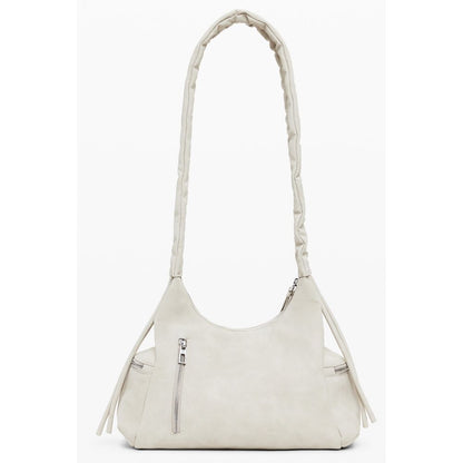 Desigual Beige Polyethylene Women Handbag with chic singular shoulder handle and external pockets for stylish organization.