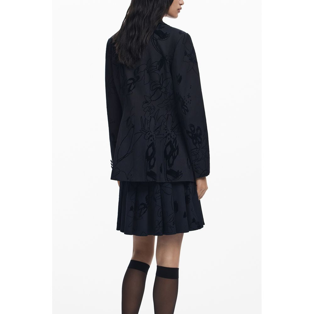 Desigual Black Polyester Jackets & Coat