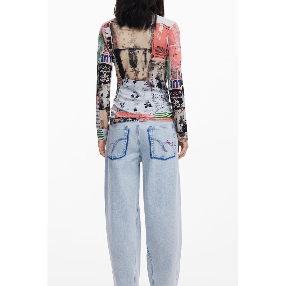 Desigual Pink Viscose Sweater