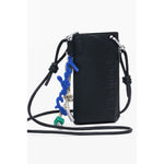 Desigual Black Polyethylene Women Wallet with contrast details and mini-crossover style for fashion and functionality.
