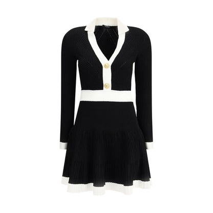 Balmain Black Viscose Casual Dress Balmain