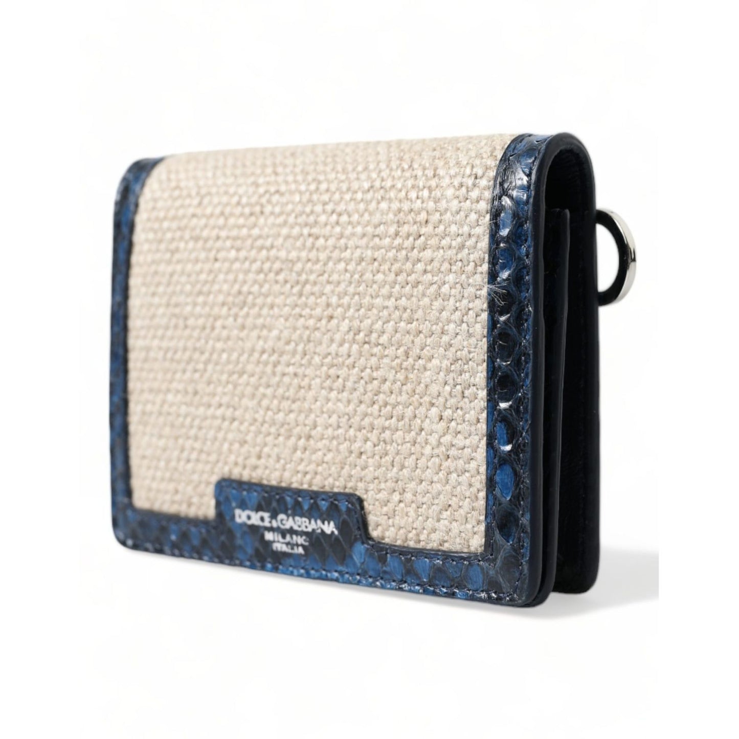 Dolce & Gabbana Beige Raffia Blue Leather Trim Mini Shoulder Purse Crossbody Bag