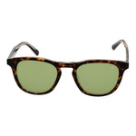 Scotch & Soda Brown Men Sunglass with green plastic lenses, metal brown full-rim frame, and 100% UVA & UVB protection.