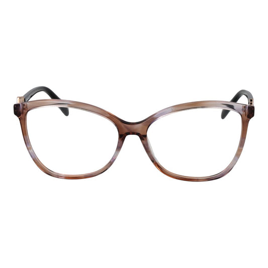 Emilio Pucci Brown Women Glasses Frame with full-rim butterfly style in plastic, lens width 56mm, bridge 15mm, temples 140mm.