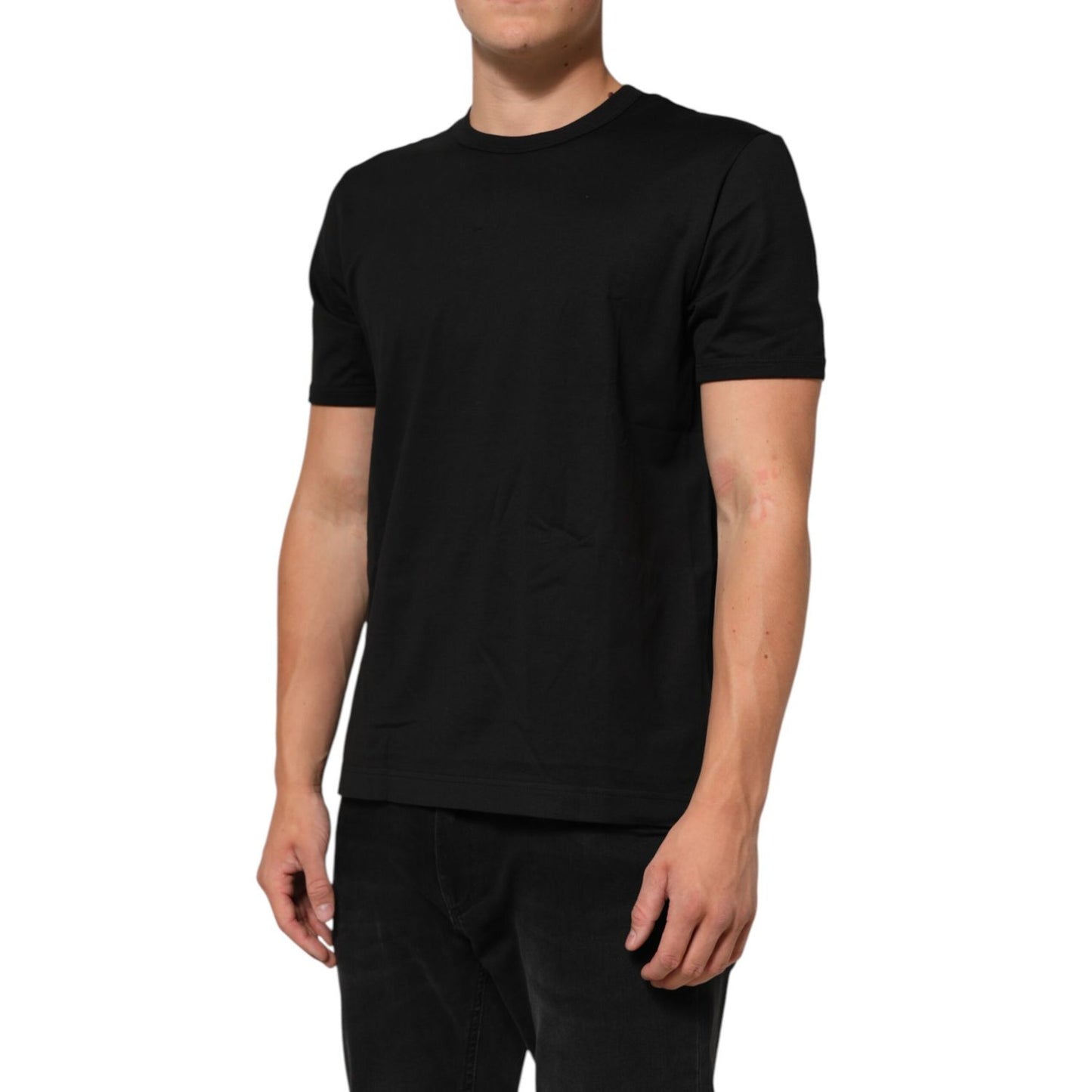 Dolce & Gabbana Black Goodluck 2021 Cotton Crew Neck T-shirt