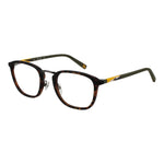 Fila Brown Unisex Glasses Frame, plastic full-rim with demo lenses, size 51-21-140, in brown color with branded case included.