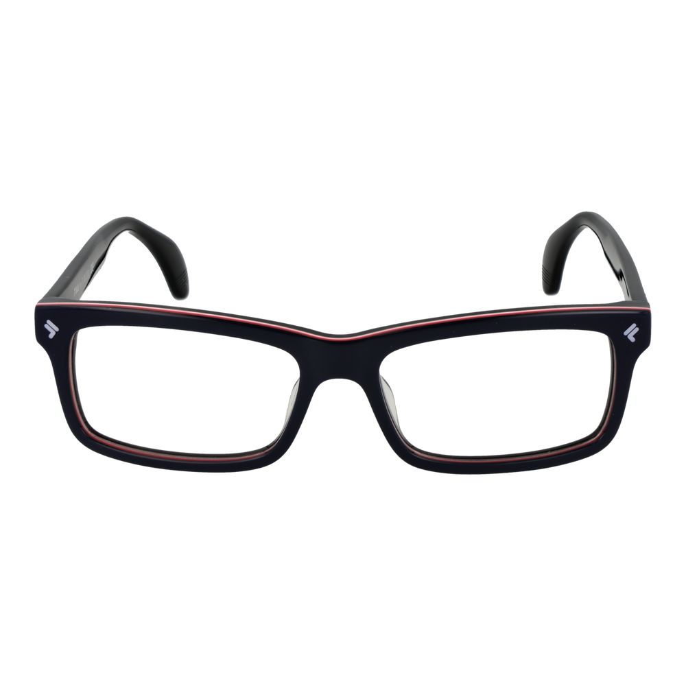 Lozza Blue Men Glasses Frame in cellulose acetate, full-rim style, size 55-16-145, suitable for demo lenses, rectangular design.