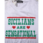 Dolce & Gabbana White Graphic Print Cotton Crew Neck T-shirt