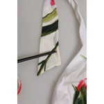 Dolce & Gabbana White Floral Swimsuit 2 Piece Top Bottom Swimwear