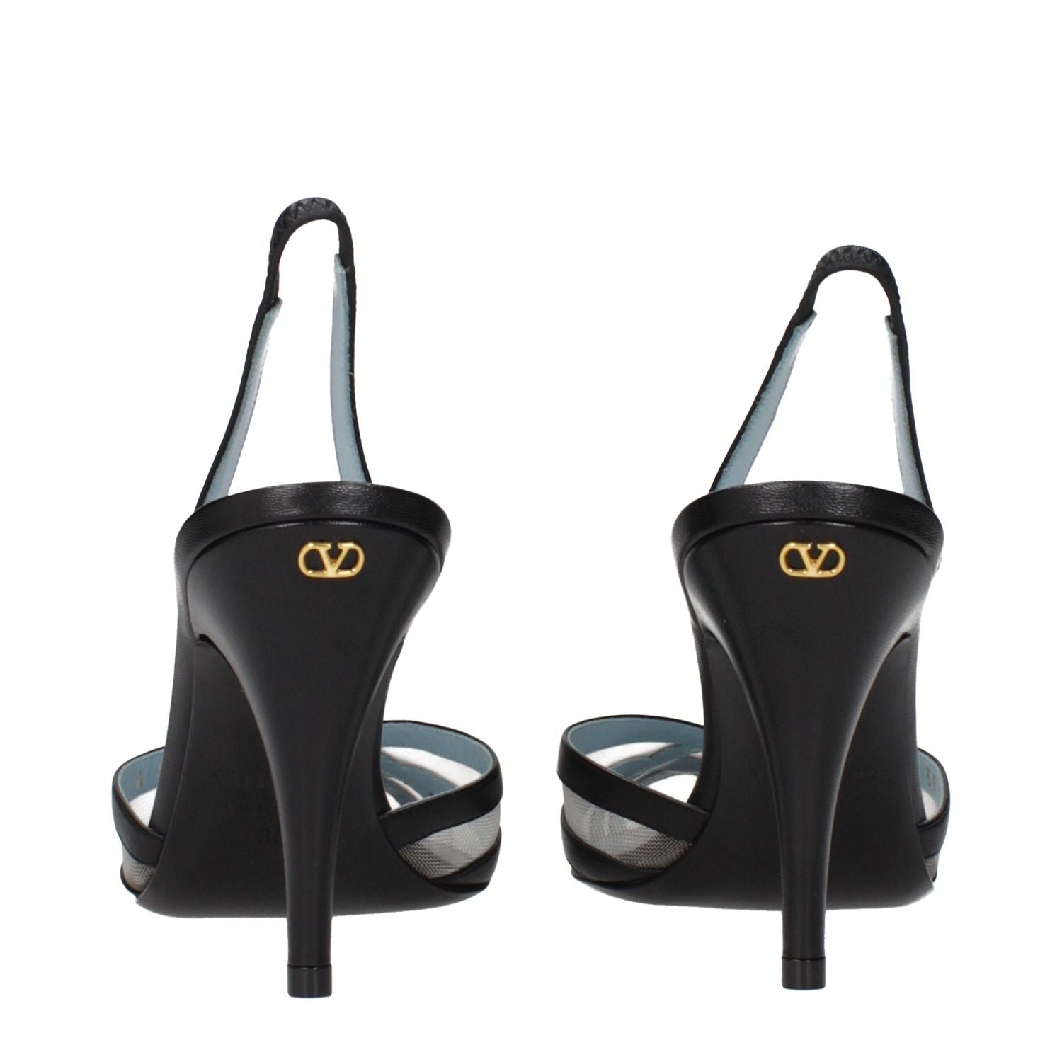 Valentino Garavani Black Leather High Heel Pumps