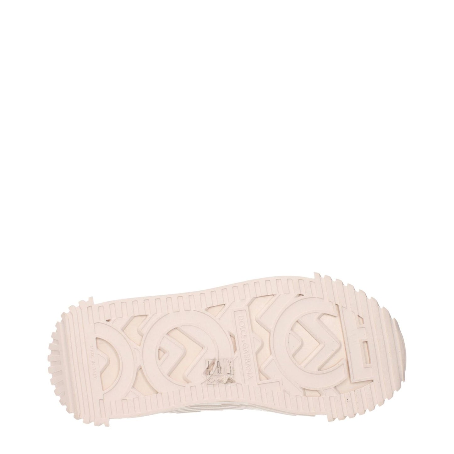 Sole view of Dolce & Gabbana Gray Fabric Sneakers showcasing unique tread pattern.