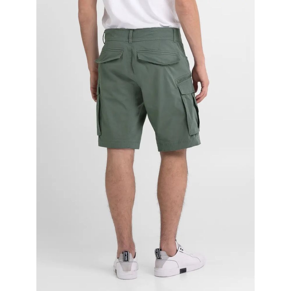 Replay Green Cotton Bermuda Shorts