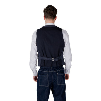Gianni Lupo Blue Cotton Suit