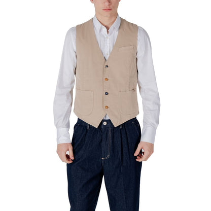 Gianni Lupo Beige Cotton Suit