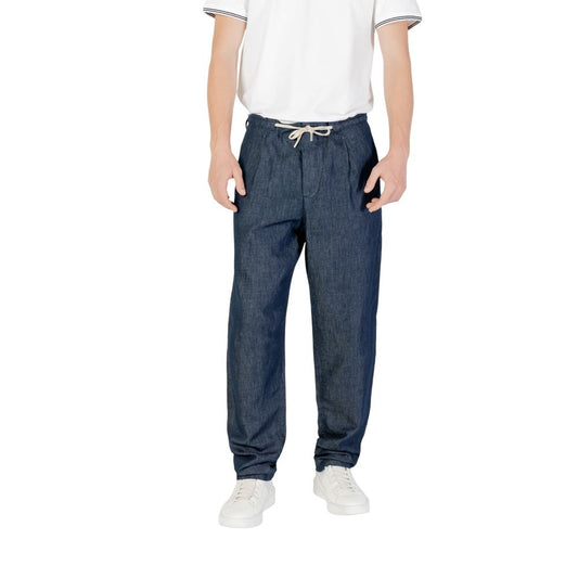 Replay Blue Cotton Casual Pants