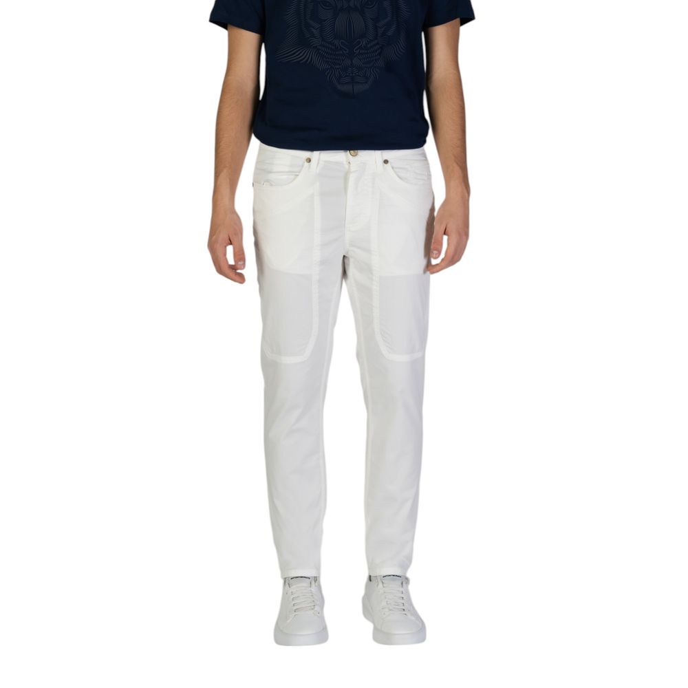 Jeckerson White Cotton Skinny Pants Jeckerson