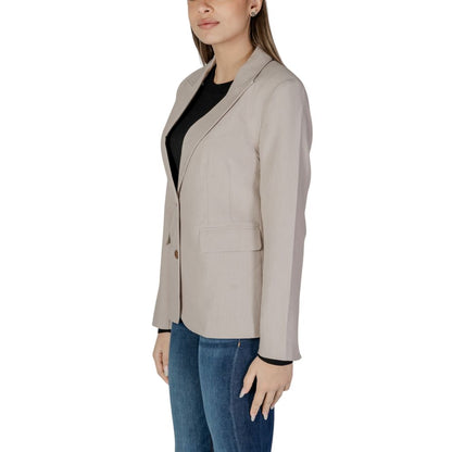 Only Beige Recycled Polyester Blazer 1728,34 | XXS,71956299936,Beige,Blazers - Suits & Blazers - Clothing,Clothing,IT36|XXS,IT38|XS,IT40|S,IT42|M,New with tags,Only,Suits & Blazers - Clothing,Women