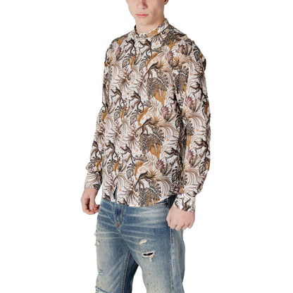 Gianni Lupo White Cotton Pattern Shirt