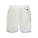 Norway 1963 White Polyamide Swimwear with back pocket, elastic waist, and contrasting details, featuring logo print.