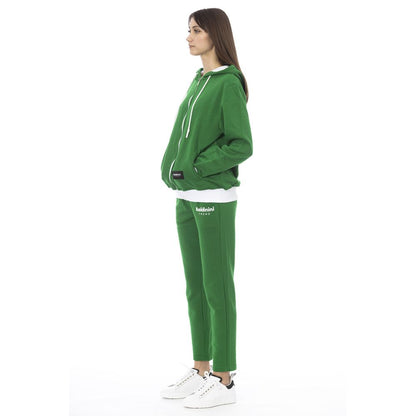 Baldinini Trend Green Cotton Tracksuit