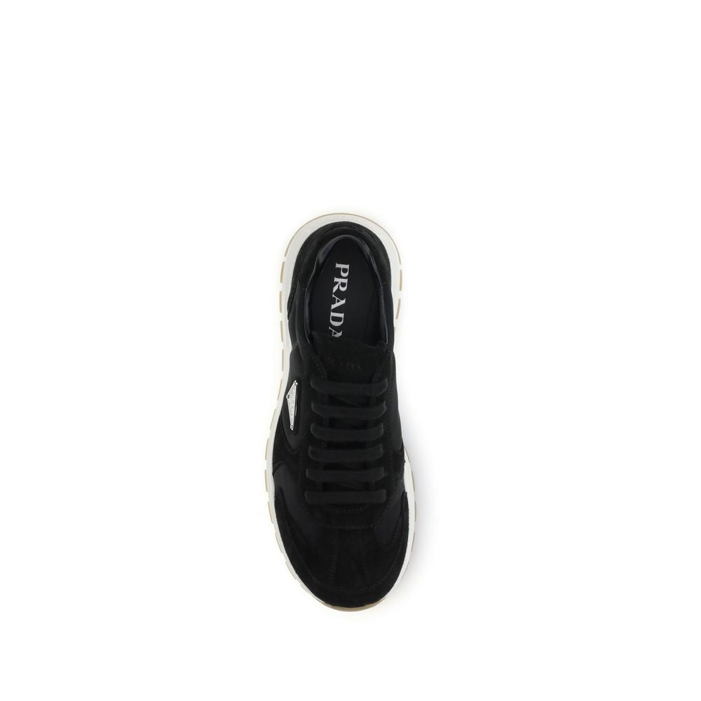 Prada Black Recycled Polyamide Athletic Sneakers Prada